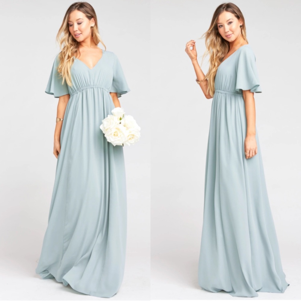 Show me your Mumu Emily Empire Maxi Dress XXS sage